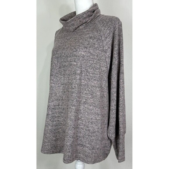 Lucky Brand Lightweight Light Pink & Black Turtleneck Sweater Plus Size 2X - Picture 8 of 12